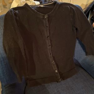 3/4 sleeve black cardigan, nearly new